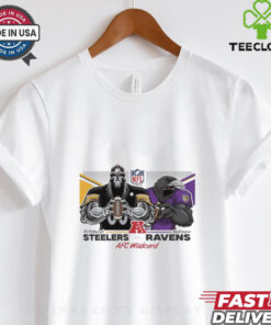 Official Pittsburgh Steelers Vs Baltimore Ravens Football AFC Wild Card Matchups NFL Football Playoffs Mascot Eric Poole Painting t shirt