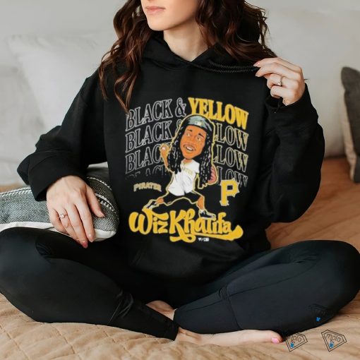 Official Pittsburgh pirates x wiz khalifa black T shirt