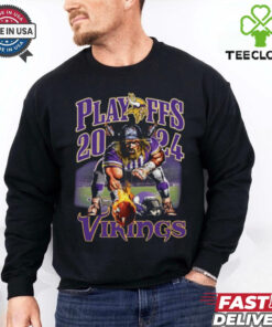 Official Playoffs 2024 Vikings Mascot Shirt