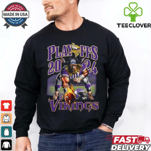 Official Playoffs 2024 Vikings Mascot Shirt