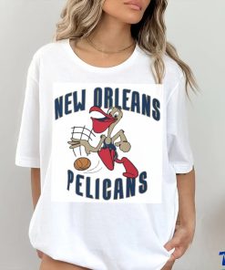 Official Po’ The Pelican Blue Gold Outline New Orleans Bird Basketball T hoodie, sweater, longsleeve, shirt v-neck, t-shirt