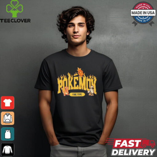 Official Pokemon Fire Type 2024 Graphic T Shirt