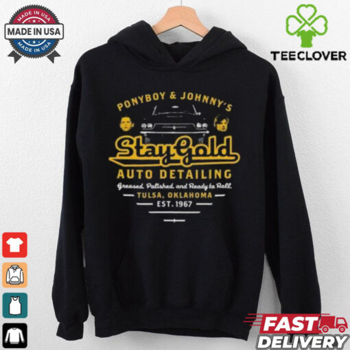 Official Ponyboy and Johnny Stay Gold Auto Detailing T hoodie, sweater, longsleeve, shirt v-neck, t-shirt