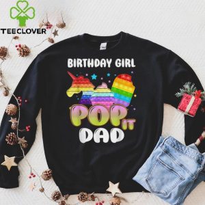 Official Pop It Dad Of The Birthday Girl Unicorn Ice Cream T Shirt