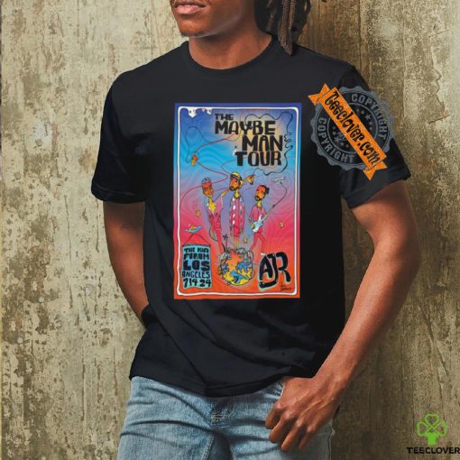 Official Poster AJR July 14 2024 Kia Forum in Inglewood CA t shirt