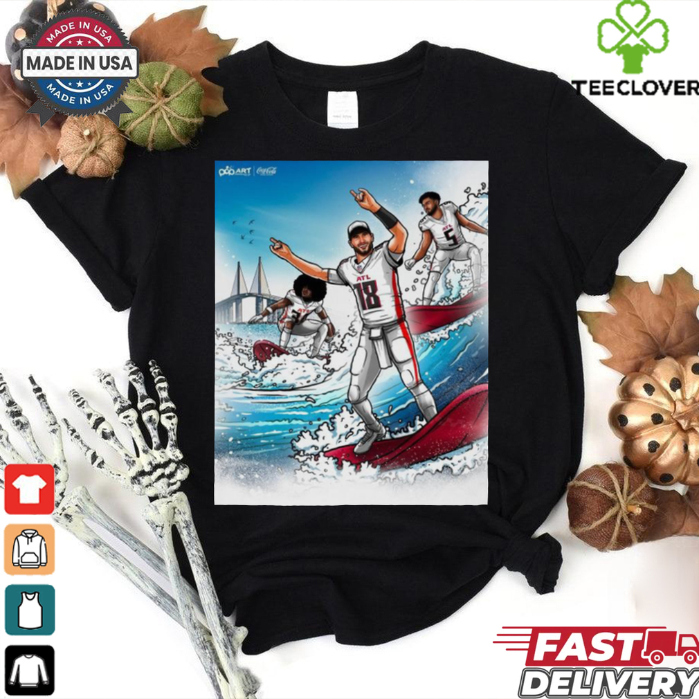 Official Poster Atlanta Falcons We Swag When We Surf Painting t shirt Official Poster Atlanta Falcons We Swag When We Surf Painting t shirt