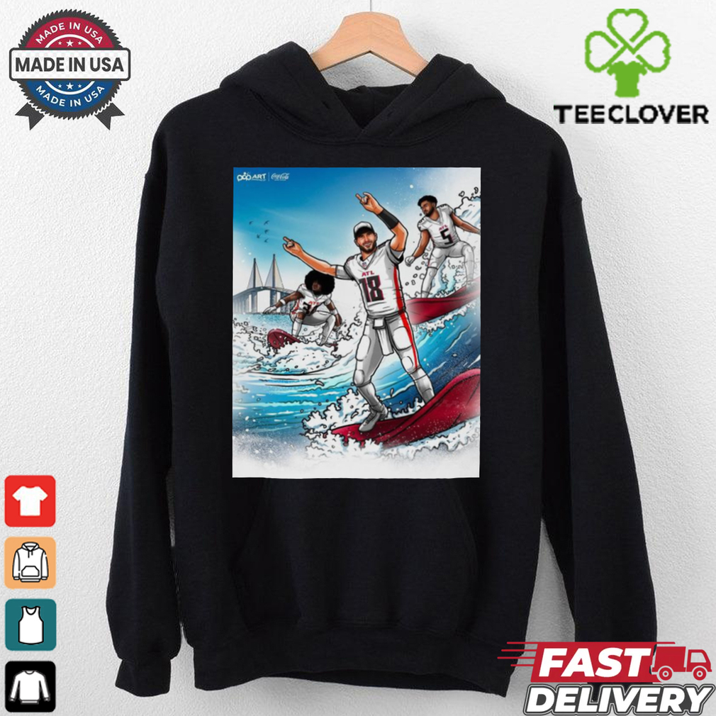 Official Poster Atlanta Falcons We Swag When We Surf Painting t shirt Official Poster Atlanta Falcons We Swag When We Surf Painting t shirt
