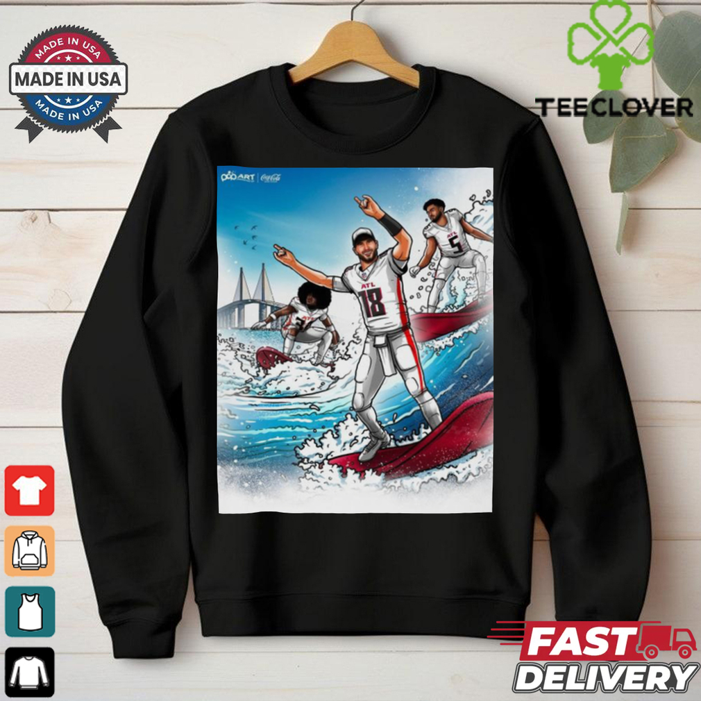 Official Poster Atlanta Falcons We Swag When We Surf Painting t shirt Official Poster Atlanta Falcons We Swag When We Surf Painting t shirt