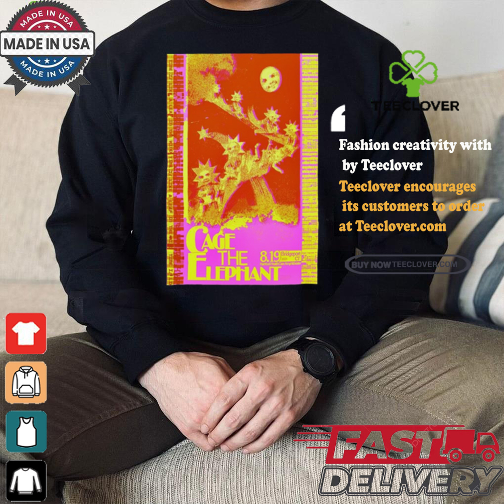 Official Poster Cage The Elephant Aug 19 2024 Hartford HealthCare Amphitheater in Bridgeport CT t shirt Official Poster Cage The Elephant Aug 19 2024 Hartford HealthCare Amphitheater in Bridgeport CT t shirt