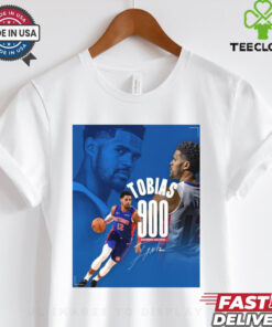 Official Poster Detroit Pistons Congratulations to Tobias Harris for playing in his 900th NBA game Signature t shirt