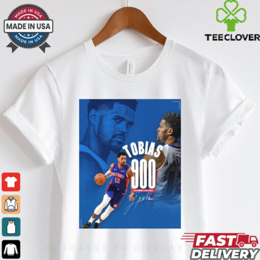 Official Poster Detroit Pistons Congratulations to Tobias Harris for playing in his 900th NBA game Signature t shirt