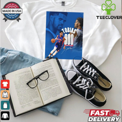 Official Poster Detroit Pistons Congratulations to Tobias Harris for playing in his 900th NBA game Signature t shirt