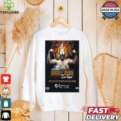 Official Poster Double Down Sept 27 28th 2024 Bert Kreischer Resorts World In Vegas t hoodie, sweater, longsleeve, shirt v-neck, t-shirt