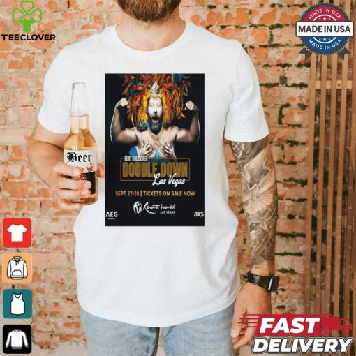 Official Poster Double Down Sept 27 28th 2024 Bert Kreischer Resorts World In Vegas t shirt