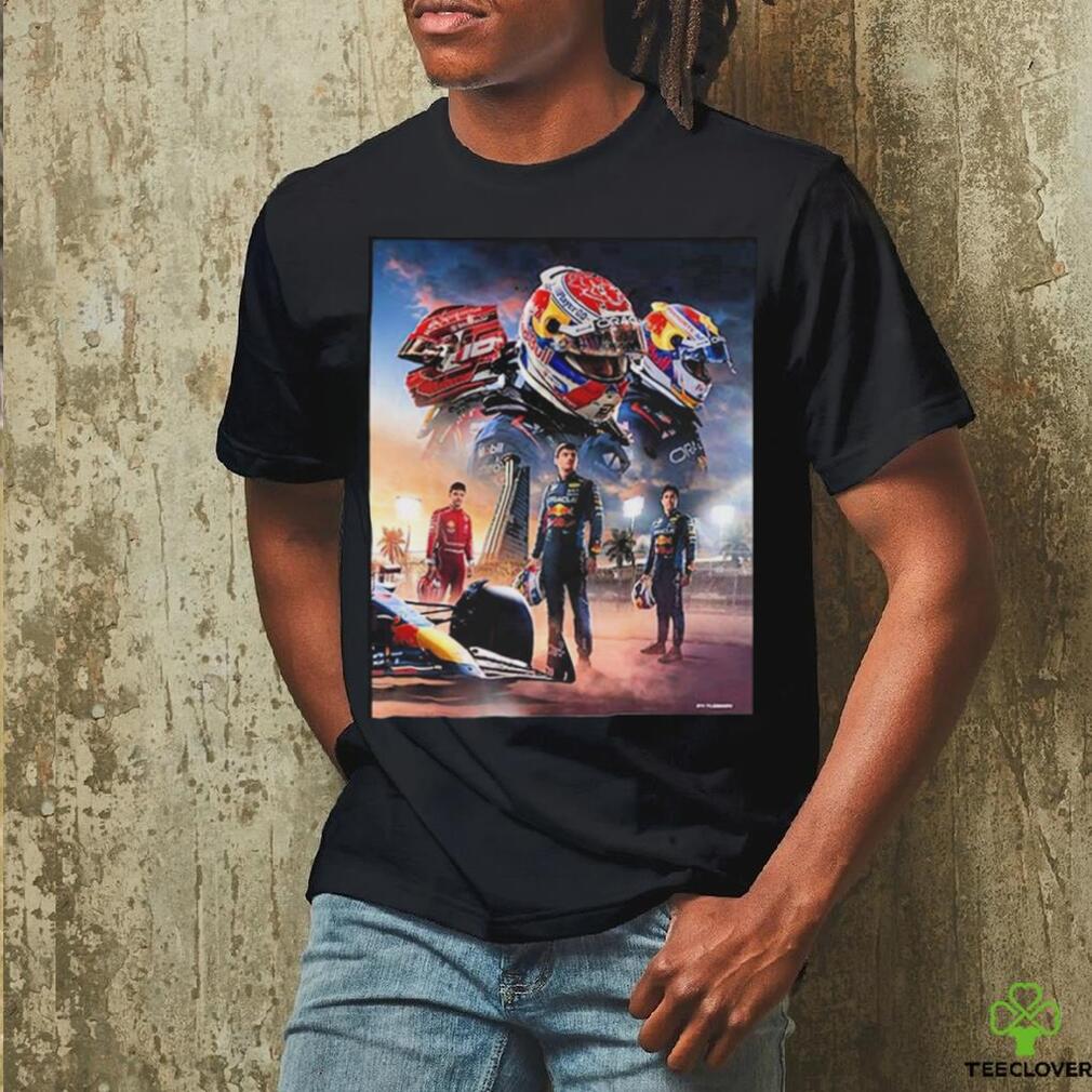 Official Poster For Max Verstappen Sergio Perez And Charles Leclerc Saudi Arabian GP Shirt Official Poster For Max Verstappen Sergio Perez And Charles Leclerc Saudi Arabian GP Shirt