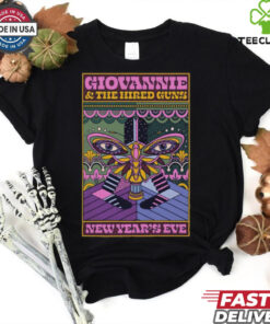 Official Poster Giovannie And The Hired Guns NYE Show December 31 2024 Tulips FTW in Fort Worth TX Tour t shirt