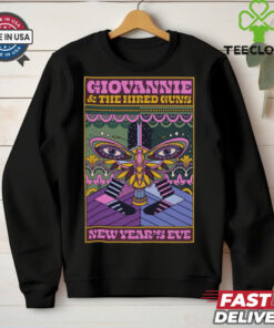 Official Poster Giovannie And The Hired Guns NYE Show December 31 2024 Tulips FTW in Fort Worth TX Tour t shirt