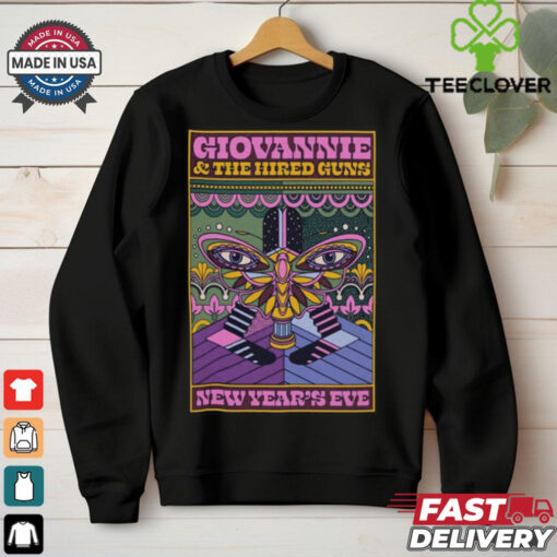 Official Poster Giovannie And The Hired Guns NYE Show December 31 2024 Tulips FTW in Fort Worth TX Tour t shirt