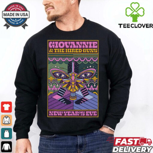 Official Poster Giovannie And The Hired Guns NYE Show December 31 2024 Tulips FTW in Fort Worth TX Tour t shirt