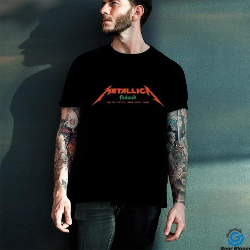 Official Poster Metallica Finlandia M72 World Tour 2024 At Olympic Stadium In Helsinki On June 7th And 9th Art By Kenta Taylor Two Sides Unisex T Shirt