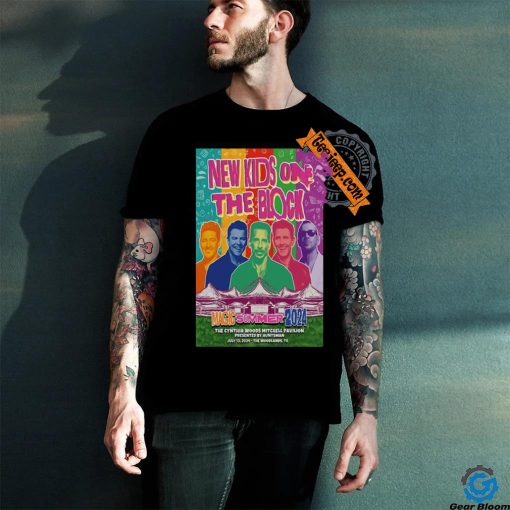 Official Poster New Kids On The Block Tour In Woodlands TX On July 13 2024 t shirt