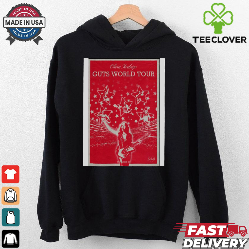Official Poster Olivia Rodrigo Oct 29 2024 Guts World Tour t shirt Official Poster Olivia Rodrigo Oct 29 2024 Guts World Tour t shirt