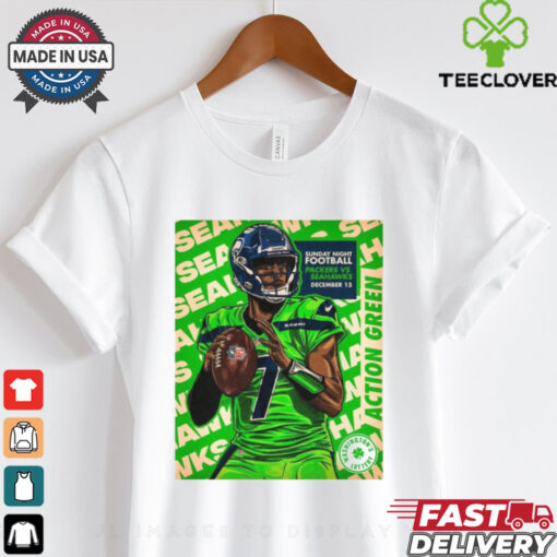Official Poster Seattle Seahawks Vs Green Bay Packers Sunday Night Football December 15 2024 Washington’s Lottery t shirt