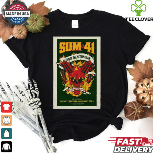 Official Poster Sum 41 Sept 28 2024 H E B Center Cedar Park TX t hoodie, sweater, longsleeve, shirt v-neck, t-shirt