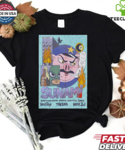 Official Poster Sunami At The End In Houston, TX On Nov 2 2024 t shirt