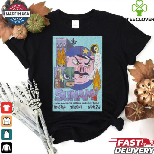 Official Poster Sunami At The End In Houston, TX On Nov 2 2024 t shirt