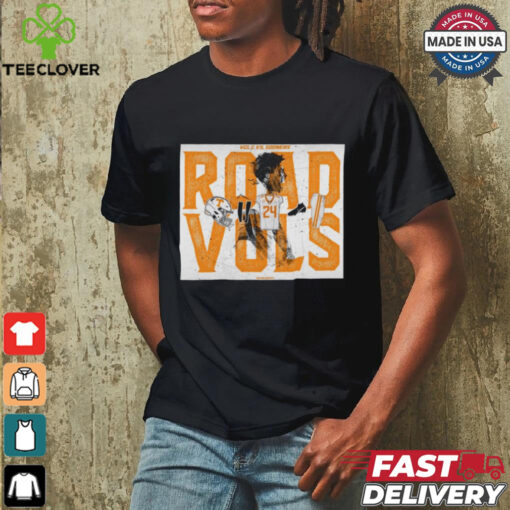 Official Poster Tennessee Vols Vs Oklahoma Sooners Road Vols Chad Fields t shirt
