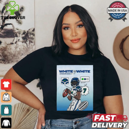 Official Poster The Monday Night Football Seattle Seahawks White On White At Detroit Lions t shirt