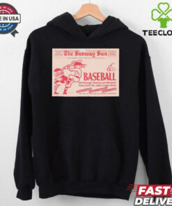 Official Poster The Subway Sun Baseball Interborough Subway And Elevated Line Serve The Major League Parks t shirt