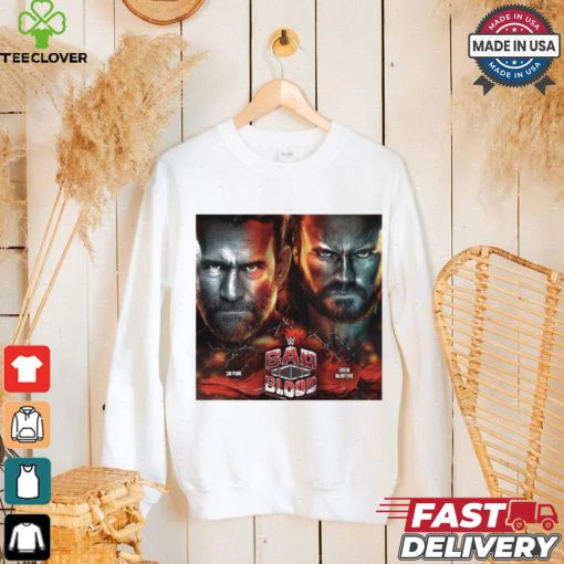 Official Poster WWE Bad Blood SummerSlam 2024 CM Punk vs Drew McIntyre t shirt