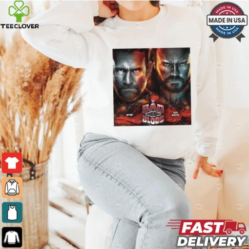 Official Poster WWE Bad Blood SummerSlam 2024 CM Punk vs Drew McIntyre t shirt