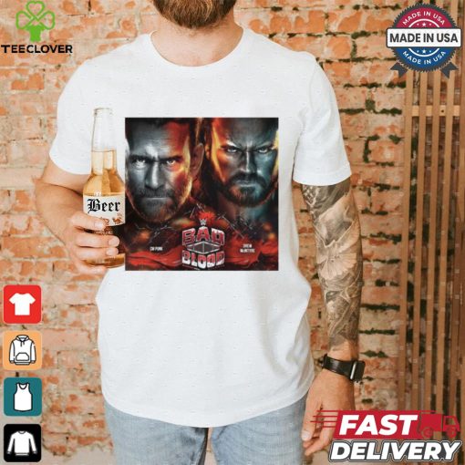 Official Poster WWE Bad Blood SummerSlam 2024 CM Punk vs Drew McIntyre t shirt