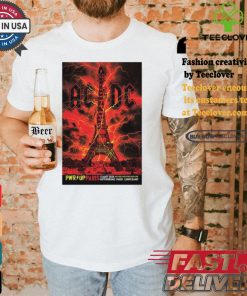 Official Poster ac Dc at hippodrome paris longchamp in paris france on august 13 2024 shirt