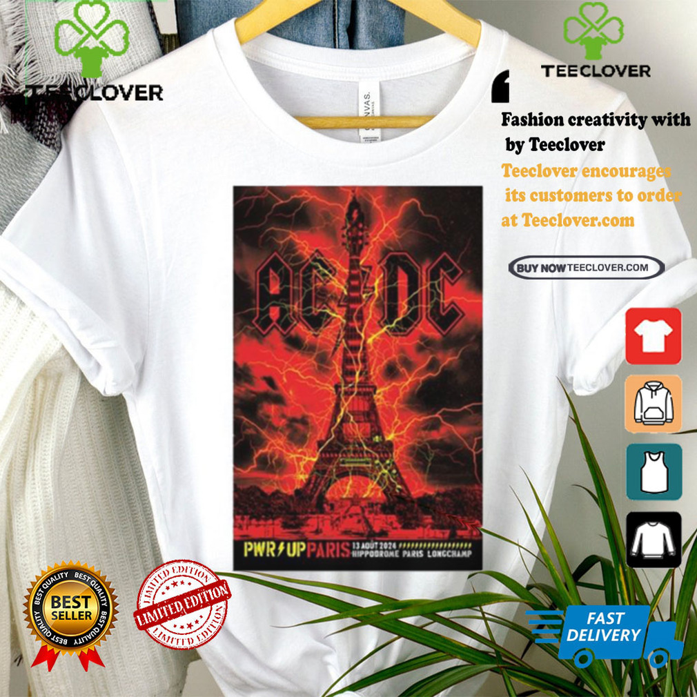 Official Poster ac Dc at hippodrome paris longchamp in paris france on august 13 2024 shirt Official Poster ac Dc at hippodrome paris longchamp in paris france on august 13 2024 shirt