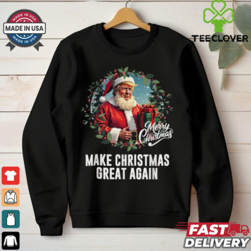 Official President Donald Trump make Christmas great again santa T shirt