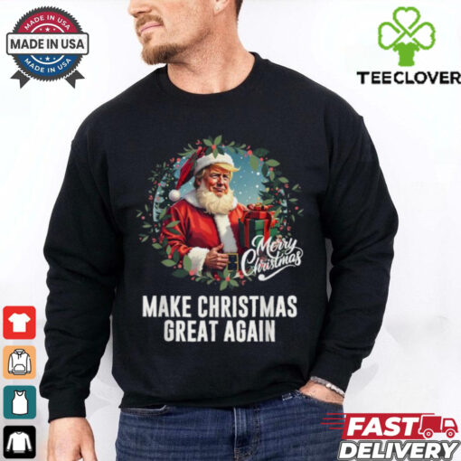 Official President Donald Trump make Christmas great again santa T shirt