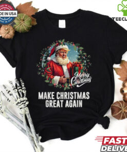 Official President Donald Trump make Christmas great again santa T shirt
