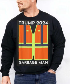 Official President Trump 2024 garbage truck man funny garbage truck Patriots support T shirt