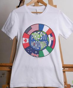 Official Presti Worldwide The Uncontested Podcast Flag T shirt