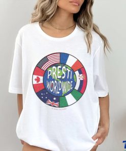 Official Presti Worldwide The Uncontested Podcast Flag T shirt