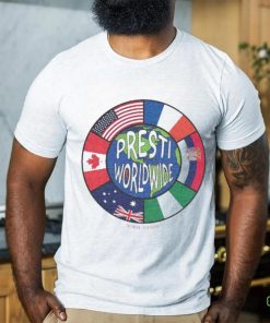 Official Presti Worldwide The Uncontested Podcast Flag T shirt