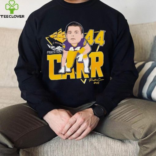 Official Preston Carr #44 East Carolina Pirates Signature shirt