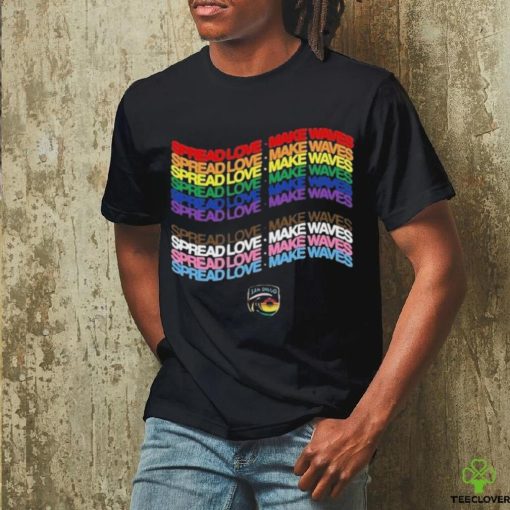 Official Pride San Diego Wave FC Spread Love Make Waves Shirt