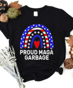Official Proud maga garbage truck Trump supporter rainbow usa flag T shirt