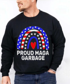 Official Proud maga garbage truck Trump supporter rainbow usa flag T shirt