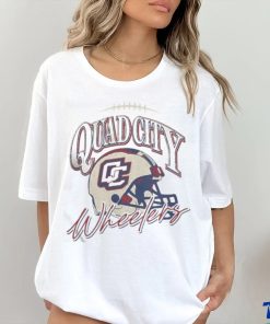 Official Quad City Wheelers Indoor Football Helmet T Shirt